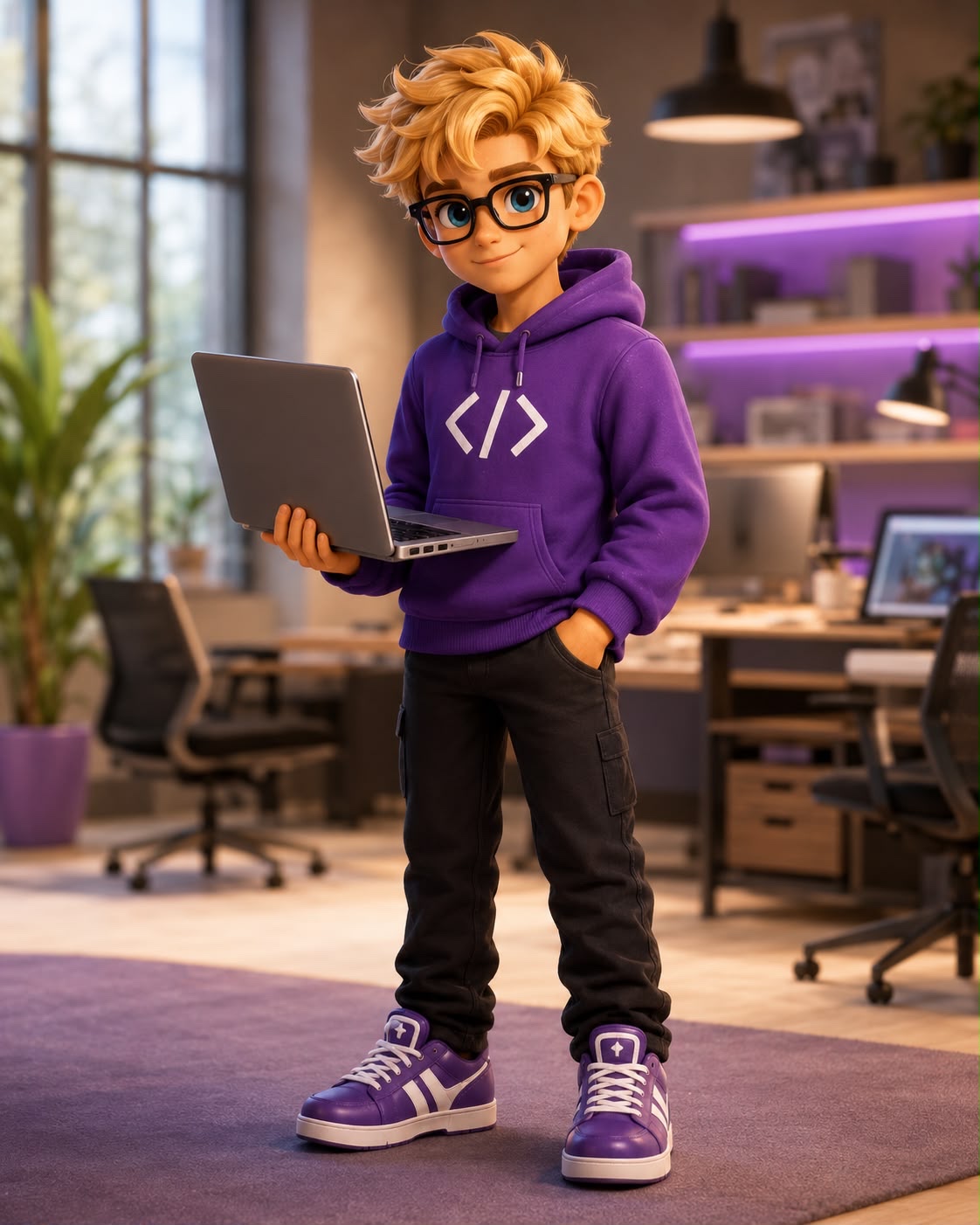 Finn, web designer do time de IA